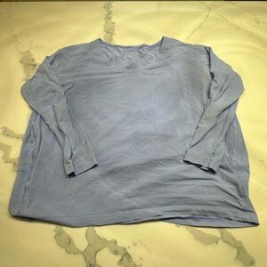 Lululemon All Yours 3/4 Sleeve Shirt in Periwinkle Size 8